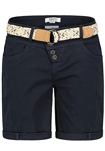 Sublevel Damen Shorts - D63990Z62338ZA_Navy_XS von Sublevel