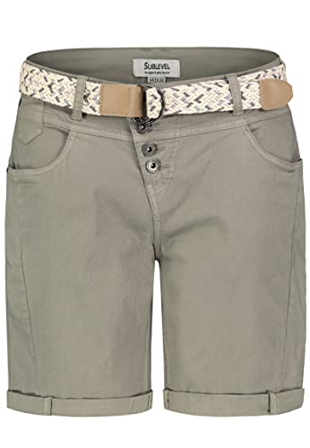 Sublevel Damen Shorts - D63990Z62338ZA_Olive_XS von Sublevel