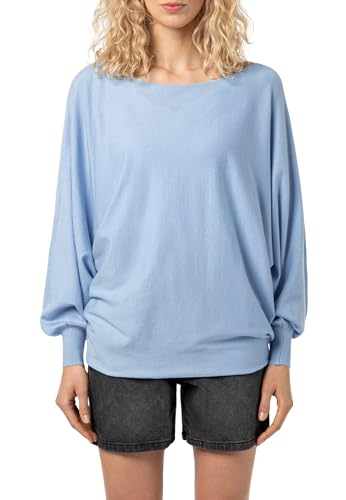 Sublevel Damen Strickpullover – Oversize Pullover mit Fledermausärmeln im Lässigen Look Light-Blue M/L von Sublevel
