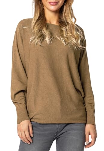 Sublevel Damen Strickpullover – Oversize Pullover mit Fledermausärmeln im Lässigen Look Light-Brown M/L Sublevel Damen Strickpullover – Oversize Pullover mit Fledermausärmeln im Lässigen Look Light-Brown M/L von Sublevel