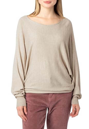 Sublevel Damen Strickpullover – Oversize Pullover mit Fledermausärmeln im Lässigen Look Light-beige L/XL von Sublevel