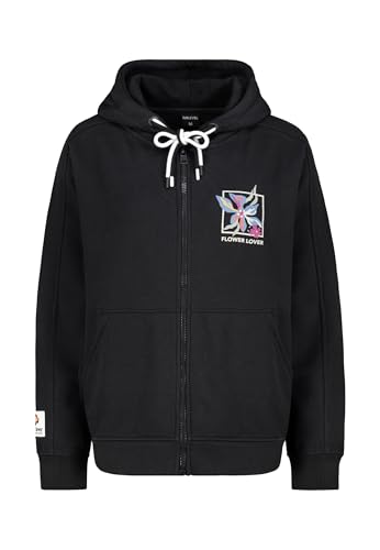 Sublevel Damen Sweatjacke mit Prints und Kapuze dark-grey M von Sublevel