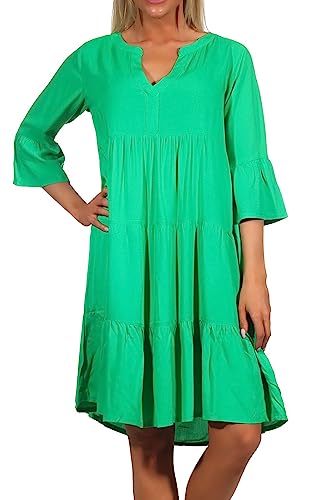 Sublevel Damen Viskose Mini Kleid LSL-413 Bright Green S von Sublevel