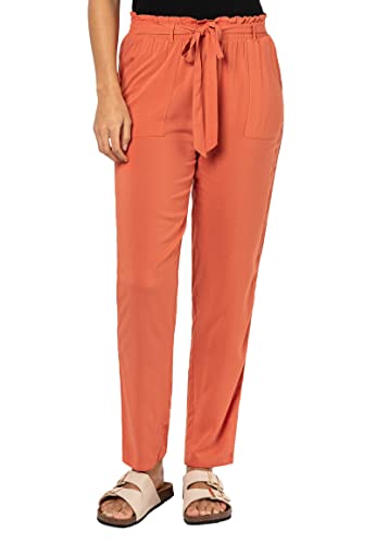 Sublevel Damen Viskose Stoff-Hose mit Bindeband orange XS von Sublevel