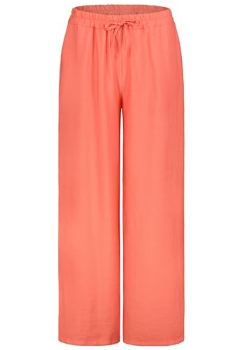 Sublevel Damen Viskose Strandhose, Luftig und Angenehm, Weite Sommerhose orange S von Sublevel
