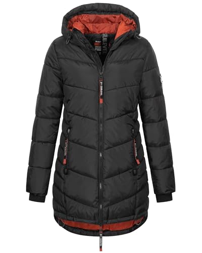 Sublevel Damen Winter Jacke Mantel Parka Steppjacke Steppmantel Wintermantel, Farbe:Schwarz, Größe:M (38) von Sublevel