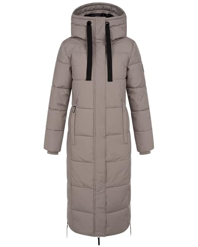 Sublevel Damen Winter Jacke Mantel Parka Steppjacke Steppmantel Wintermantel Lange Mantel warm gesteppt, Farbe:Braun, Größe:XL (42) von Sublevel