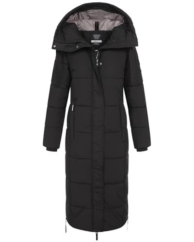 Sublevel Damen Winter Jacke Mantel Parka Steppjacke Steppmantel Wintermantel Lange Mantel warm gesteppt, Farbe:Schwarz, Größe:XL (42) von Sublevel