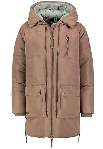 Sublevel Damen Winter Jacke Mantel Parka Steppjacke Steppmantel Wintermantel Oversize, Farbe:Braun, Größe:XL 42 von Sublevel