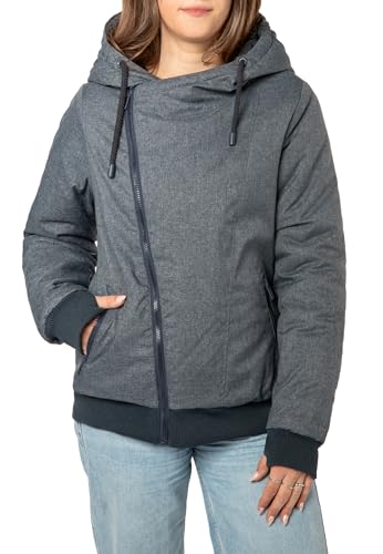 Sublevel Damen Winter-Jacke mit Kapuze warm gefüttert dark-blue 3XL von Sublevel