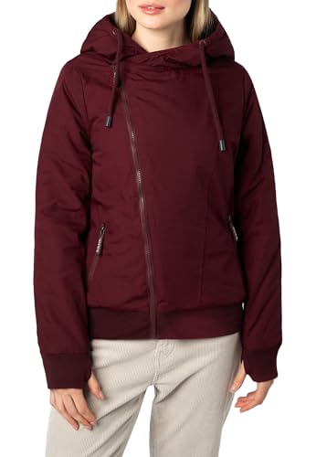 Sublevel Damen Winter-Jacke mit Kapuze warm gefüttert dark-red L von Sublevel