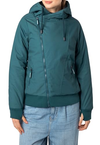 Sublevel Damen Winter-Jacke mit Kapuze warm gefüttert green XL von Sublevel