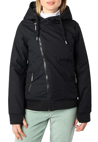 Sublevel Damen Winter-Jacke mit Kapuze warm gefüttert black S von Sublevel