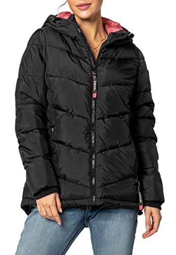 Sublevel Damen Winterjacke gefüttert & gesteppt mit Kapuze black M von Sublevel