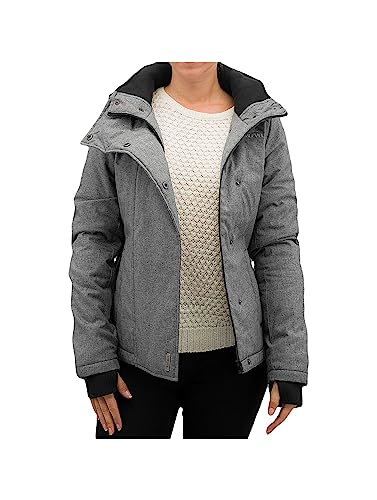 Sublevel Damen Winterjacke mit abnehmbarer Kapuze & Daumenloch | Gut gefütterte Jacke im Sportlichen Look dark-grey XS von Sublevel