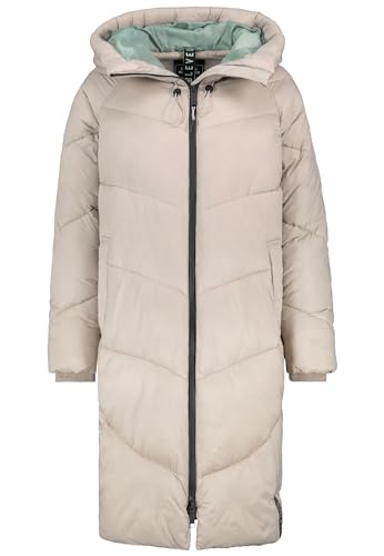 Sublevel Damen Wintermantel - Gesteppt, Puffer mit Kapuze, Tailliert light-beige L von Sublevel