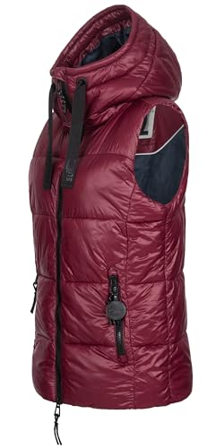 Sublevel Damen kurze Steppweste D50048X80113A4 Wine Red XXL von Sublevel