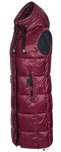 Sublevel Damen lange Steppweste D50048X80105B10 Wine Red M von Sublevel