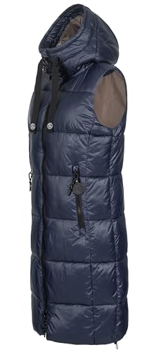 Sublevel Damen lange Steppweste D50048X80105B8 Navy L von Sublevel