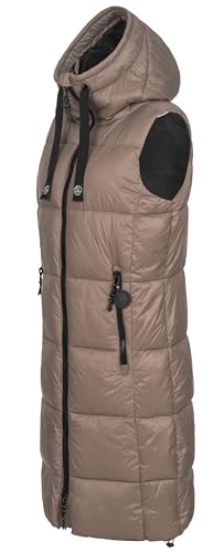 Sublevel Damen lange Steppweste D50048X80105B9 Lentil Brown M von Sublevel