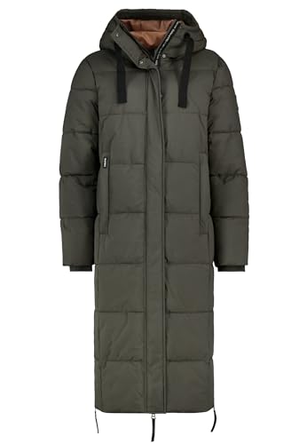 Sublevel Damenmantel mit Kapuze und 2-Wege-Reißverschluss – Stilvoller Winter-Steppmantel für Damen dark-green M von Sublevel