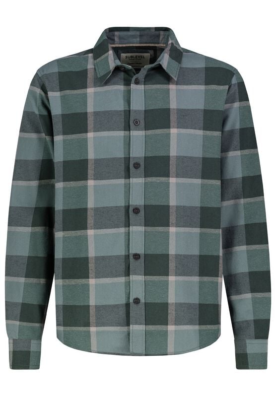 Sublevel Flanellhemd - FLANELL SHIRT - S bis XXL - für Männer - Größe S - grün von Sublevel