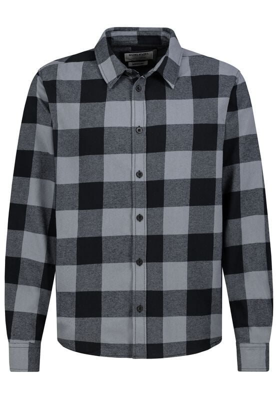 Sublevel Flanellhemd - FLANELL SHIRT - S bis XXL - für Männer - Größe XXL - schwarz von Sublevel
