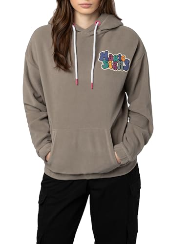 Sublevel Fleece-Hoodie Damen – Warmer Hoodie mit Trendigem Backprint und Kapuze, Komfort und Style in Einem Brown XS von Sublevel