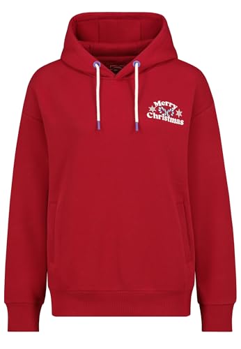 Sublevel Frauen Hoodie Weihnachten – Oversize Pullover mit Humorvollen Designs und Backprint Middle-red M von Sublevel