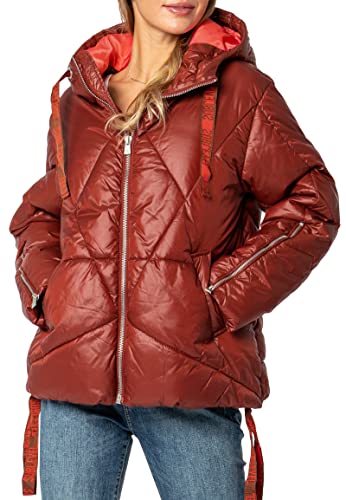 Sublevel Gesteppte Damen Winterjacke mit Kapuze Mattglänzend red L von Sublevel