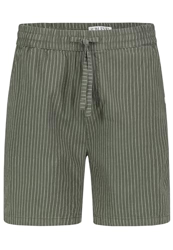 Sublevel Gestreifte Herrenshorts mit elastischem Bund und Kordelzug Perfekter Sommerlook, Farben:Grün, Größe:XXL von Sublevel