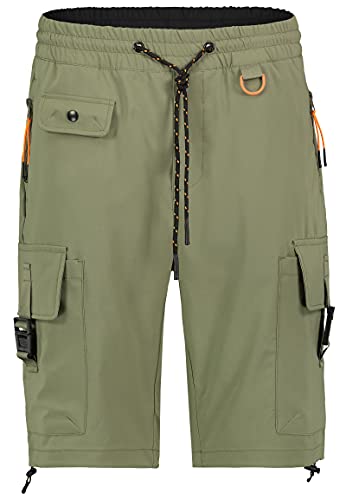 Sublevel Herren Cargo Bermuda Shorts im Utility Look Middle-Green M von Sublevel