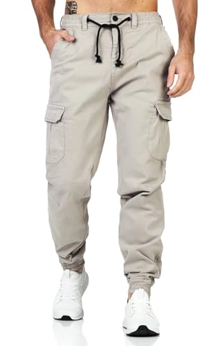 Sublevel Herren Cargo Hose ASMike LSL-473 mit Seitentaschen Cargo Beige W42 von Sublevel