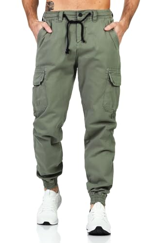 Sublevel Herren Cargo Hose ASMike LSL-473 mit Seitentaschen Olive W32 von Sublevel