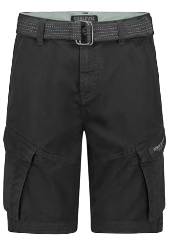 Sublevel Herren Cargo Shorts NICO Black W40 von Sublevel