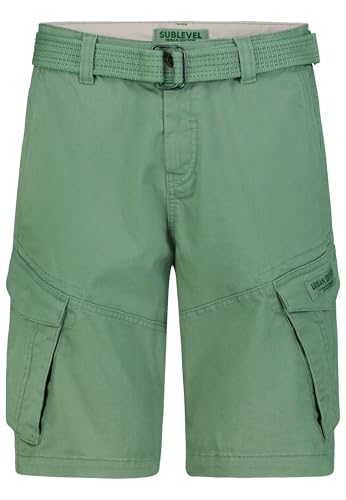 Sublevel Herren Cargo Shorts NICO Mineral Green W40 von Sublevel