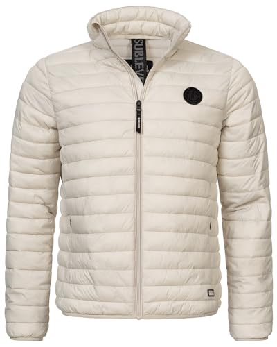 Herren Herbst Winter Stepp Jacke Stehkragen Übergangs sehr leicht, Farbe:Beige, Größe:M 48 von Sublevel