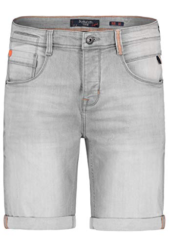 Sublevel Herren Jeans Bermuda Shorts 5-Pocket Grey 32 von Sublevel