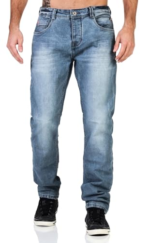 Sublevel Herren Jeans Hose ASSteve Slim LSL-474 gerades Bein Middle Blue Denim M265 W32 von Sublevel