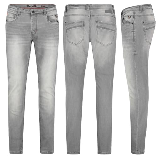 Sublevel Herren Jeans Hose Basic Stretch Jeanshose Regular Slim Denim, Hosengröße:W33, Farbe:Grau von Sublevel