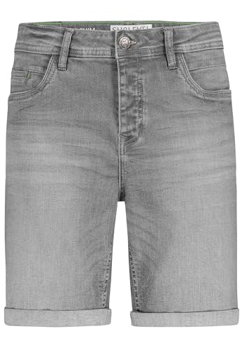 Sublevel Herren Jeansshorts Denim Bermuda mit Umschlag und Ziernähten, Farben:Grau-2, Größe:31W von Sublevel