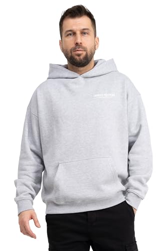Sublevel Herren Kapuzenpullover Grey Melange H10608BC21492A2NO-M von Sublevel
