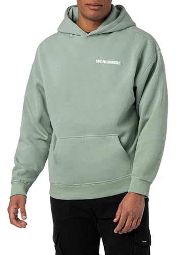 Sublevel Herren Sweathoodie - Worldwide Print, lässig und bequem Light-Green XL von Sublevel