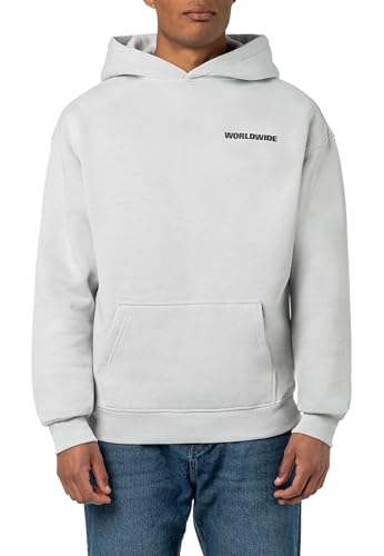 Sublevel Herren Sweathoodie - Worldwide Print, lässig und bequem Light-Grey XXL von Sublevel