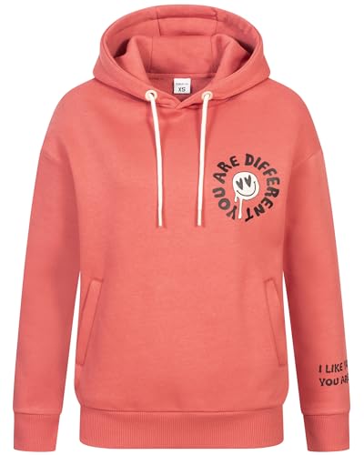 Sublevel Hoodie Sweater Kapuzenpullover Übergangs Kapuzen Sweatshirt Backprint mit Motive, Farbe:20J-Light RED, Größe:L (40) von Sublevel
