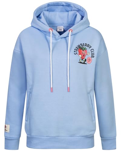 Sublevel Hoodie Sweater Kapuzenpullover Übergangs Kapuzen Sweatshirt Backprint mit Motive, Farbe:20O-Light Blue, Größe:M (38) von Sublevel