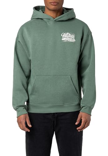 Sublevel Hoodie mit Motorradprint, Oversized, mit Kapuze, Kängurutasche Middle-Green L von Sublevel