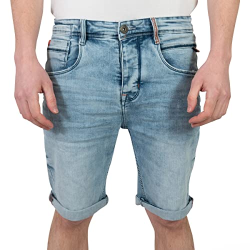 Sublevel Kurze Herren Jeans mit Stretch, Bermuda Hose, Farbe:Hellblau, Größe Hosen:31W von Sublevel