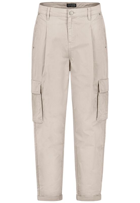 Sublevel Ladies Cargo BALLOON-FIT Cargohose beige in XS von Sublevel