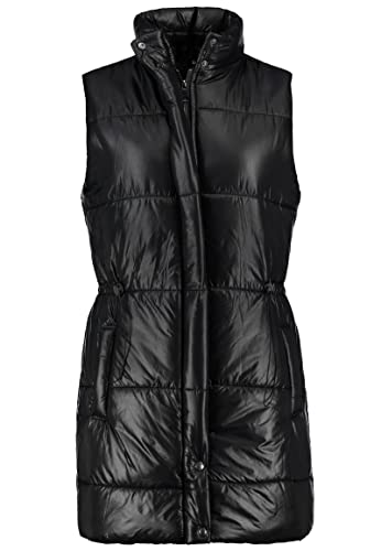 Sublevel Lange Damen Steppweste tailliert mit Stehkragen Black M von Sublevel